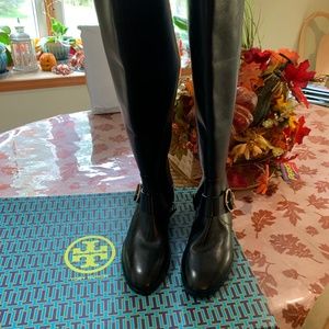 Tory Burch Sofia Black Leather Boots